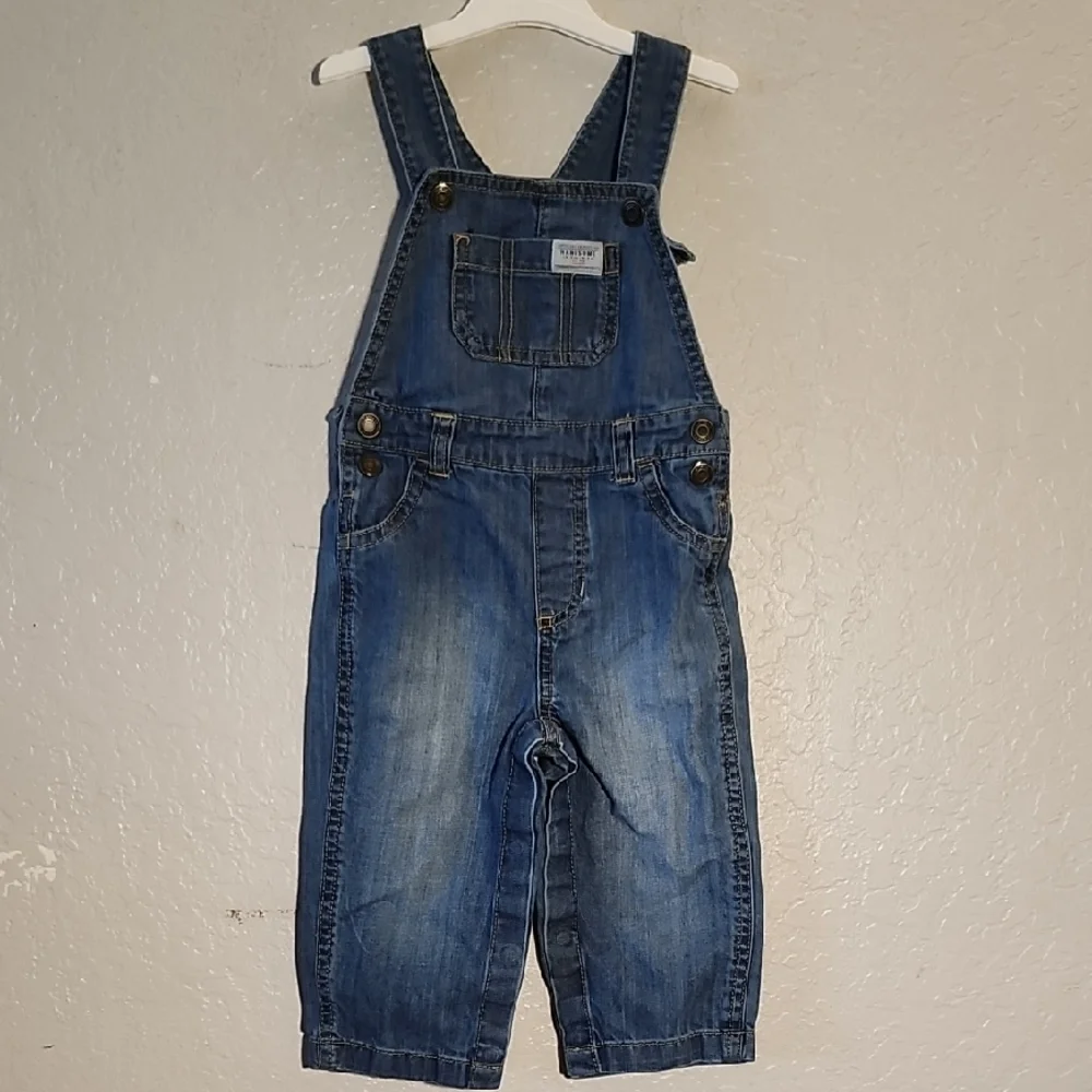 CARTERS 18M Jean Overalls Snap Button Legs